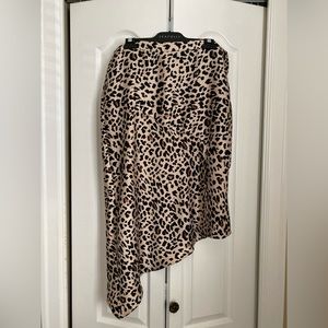 Dynamite asymmetric leopard print skirt